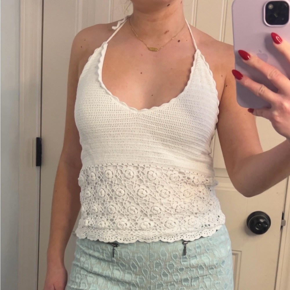 Lilly Pulitzer White Crochet Camisole